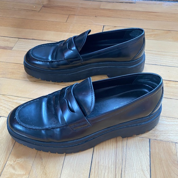 Vagabond James black leather platform loafers - Picture 2 of 5